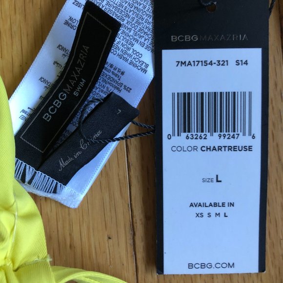 Brand New BCBG Women's 2-piece yellow string bikini - Picture 12 of 14